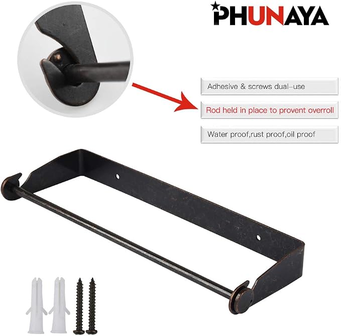 PHUNAYA Under Cabinet Paper Towel Holder Wall Mount - Image 3