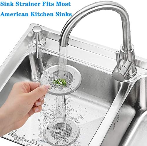 2 Pack 4.5 Inch Stainless Steel Sink Strainer Basket - Image 2