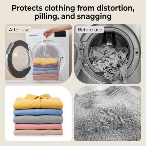 4 Pcs Mesh Laundry Bags for Washing Machine, Wash Bag for Clothes - Image 7