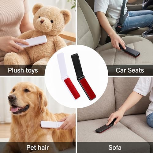 Thinp 4 Pcs Foldable Travel Lint Brush, Portable & Reusable Lint Remover - Image 7