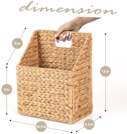 Wicker Hanging Storage Basket, Water Hyacinth Baskets, Wall Decor Hyacinth - Image 4