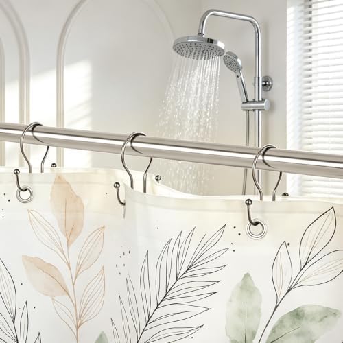 Resze 12PCS Shower Curtain Hooks, Sturdy Metal Nickel Shower Curtain Rings - Image 7