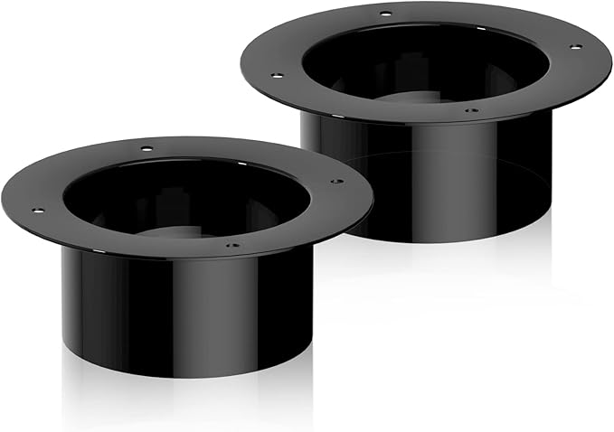 Hon&Guan 4 Flange, Dust Collection Fittings Dryer Vent Wall Plate Collection Fittings for Heating Cooling Ventilation Vent System-2PCS.