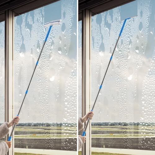 Mitclear Window Cleaner Tool, Long Handle 57'', Clean Widows Car Windshield - Image 5