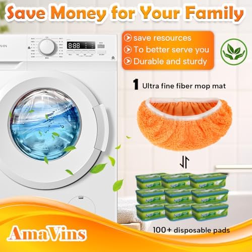 AmaVins 5 Pack Reusable Microfiber Mop Pads Compatible - Image 6