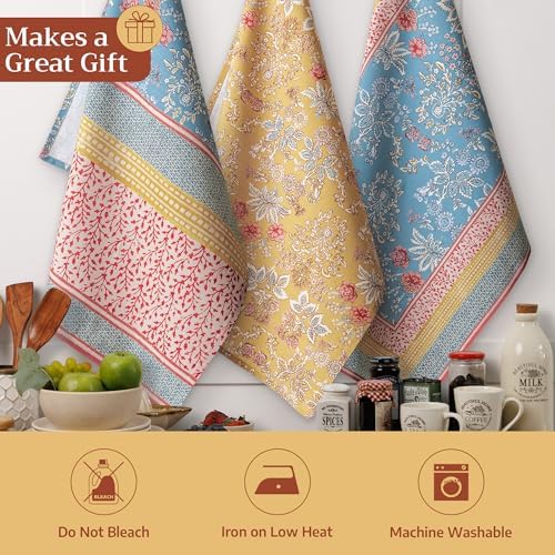 Maison d' Hermine Kitchen Towels Set of 3 Reusable 100% Cotton 27.50" x 20" - Image 5