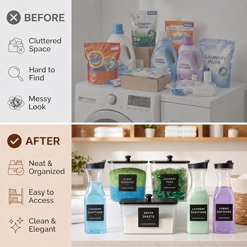 3+3 Pack Laundry Pods Containers & Dryer Sheet Holder & Laundry Detergent - Image 5