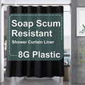 AmazerBath Black Shower Curtain Liner Plastic, Thick PEVA Shower Curtain Black by AmazerBath