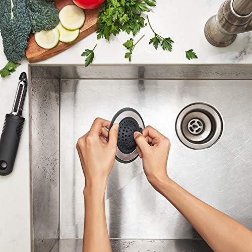 OXO Good Grips 2-in-1 Sink Strainer Stopper, Kitchen Sink Stopper - Image 6