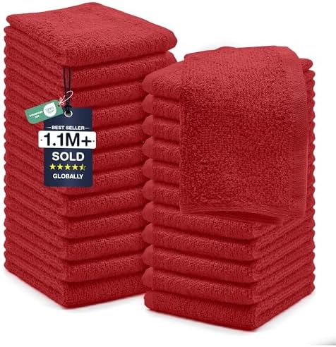 DAN RIVER 24 Pack Cotton Wash Cloths Set by DanRiver