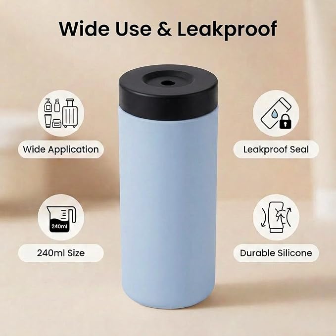 Dish Soap Dish Dispenser, 240ml Silicone Squeeze Washing Up Liquid and Hand - Image 2