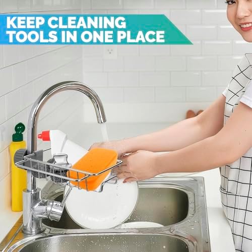 Kitchen Sink Faucet Organizer, 6.77 in, Fits 0.59-1.18 in Pipes - Image 7