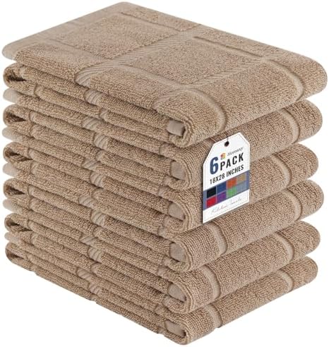 Homaxy 100% Cotton Kitchen Towels 18"x28", 6 Pack Dish Towels by Homaxy