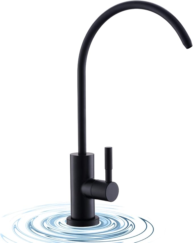 WEWE Drinking Water Faucet for RO System, Matte Black, Non-Air Gap | Lead-Free by WEWE