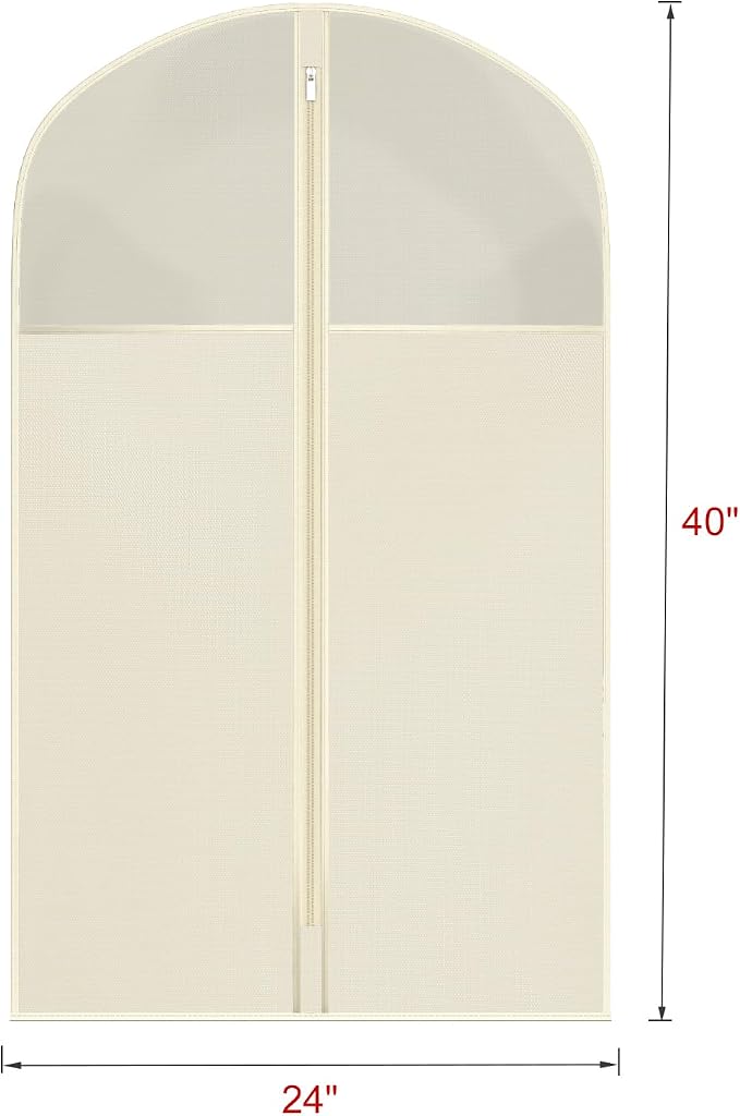 Univivi Garment Bag Suit Bag for Closet Storage, 40 Inch, Oxford Fabrics - Image 3