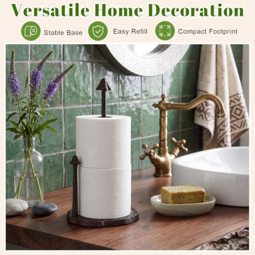 Maxdot Mushroom Paper Towel Holder 8.27 x 15 x 13.4 Inch Cast Iron Paper Towel - Image 6