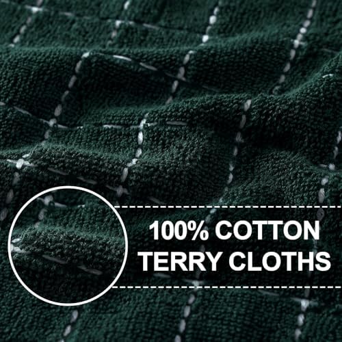 Homaxy 100% Cotton Terry Kitchen Towels, 4 Pack - Image 2