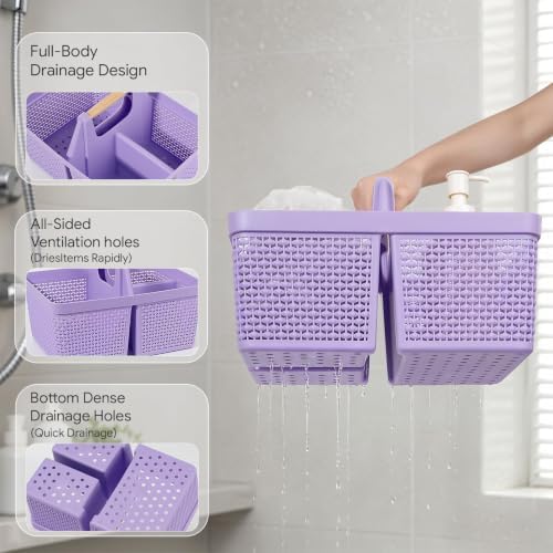 UUJOLY Portable Plastic Shower Caddy Basket - Image 3