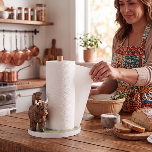 Rustic Highland Cow Paper Towel Holder - Image 5