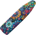 Hippie Flower Ironing Board Cover Colorful Lotus Daisy Flowers Stretchy Ironing by Daulesho