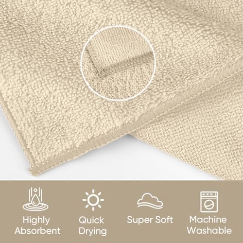 HOMEXCEL Washcloths 12PK, Ultra Soft&Highly Absorbent Face Towels, 12X12 in - Image 3