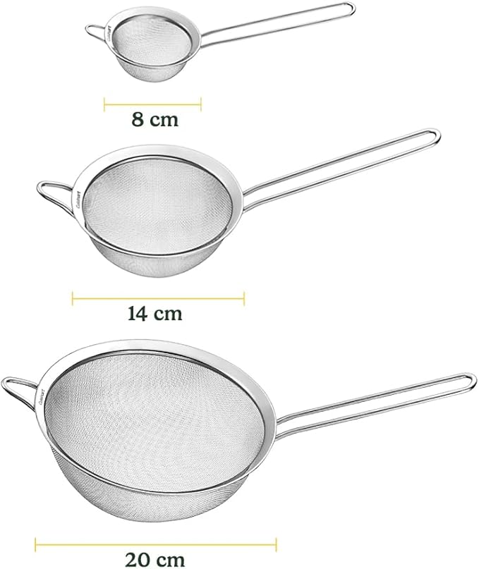 Cuisinart Mesh Strainers, 3 Count (Pack of 1) Set, CTG-00-3MS Silver