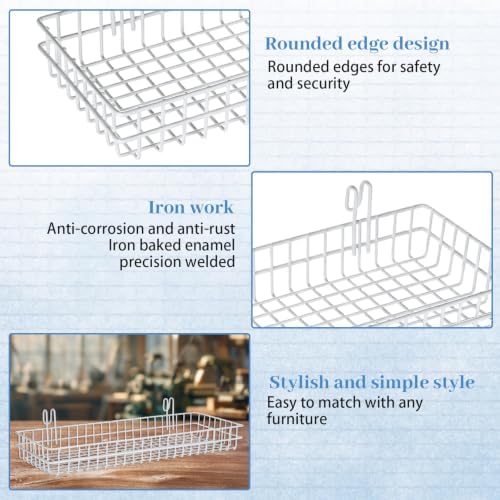 4 Pcs Grid Wall Baskets - Image 3
