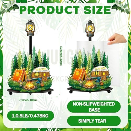Chunful Camping Paper Towel Holder Let's Go Camping Kitchen Bathroom Decor Vbs - Image 3