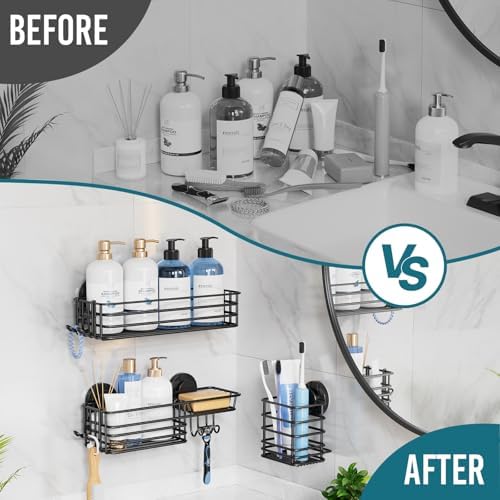 TAILI Shower Caddy Suction Cup, 3 Pack Shelves - Image 6