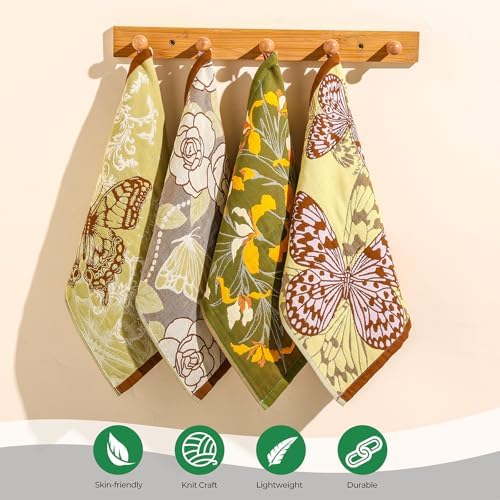Set of 4 Cotton Floral Kitchen Towels - Image 3