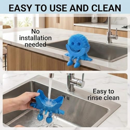 Creative Drainage Sponge Holder: Traceless Glue, 3D Printed Funny Kitchen Sink - Image 6