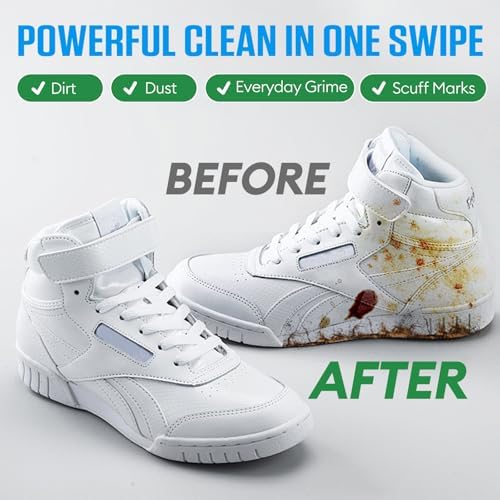 Sneaker Cleaning Wipes, Dual-Sided Instant Shoe Cleaner Wipes - Image 3