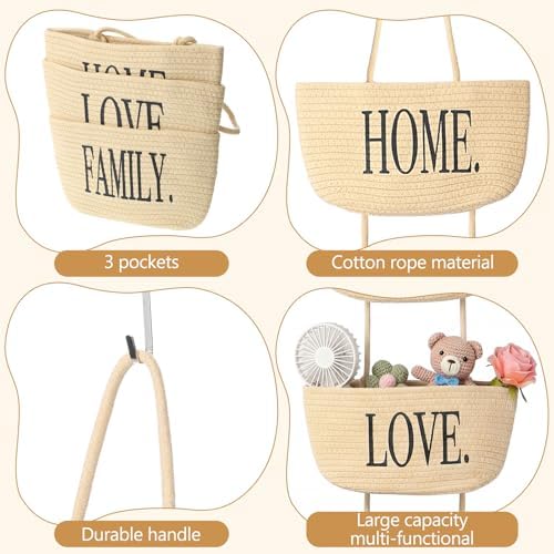 Vesici Beige over The Door Hanging Basket 3-tier - Image 3