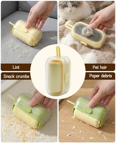2-in-1 Lint Roller and Brush, Washable and Reusable Pet Hair Remover - Image 3