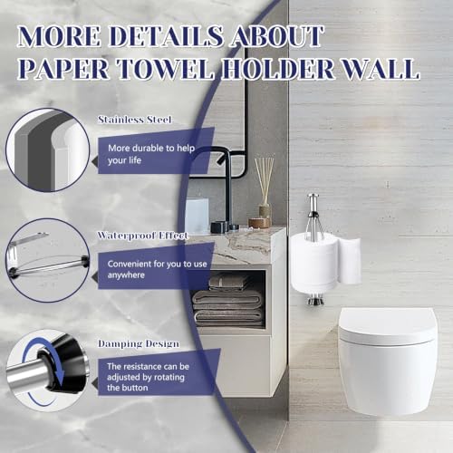 Paper Towel Holder, Paper Towel Holder Under Cabinet - Image 3