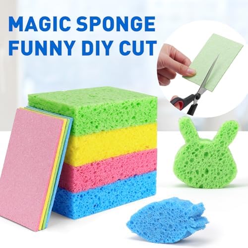 24 Pack Kitchen Sponges Non-Scratch Cellulose Sponges Bulk - Image 6