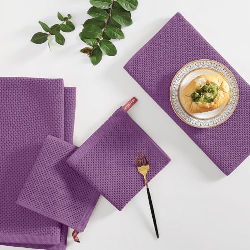 Homaxy 10 Pack 100% Cotton Kitchen Towels and Dishcloths Set - Image 6