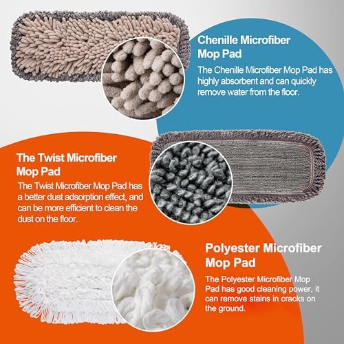 CLEANHOME Mops for Floor Cleaning for Hardwood, Tile Floor Mopping - Image 2