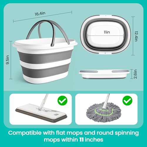 Collapsible Mop Bucket with Handle - Image 2