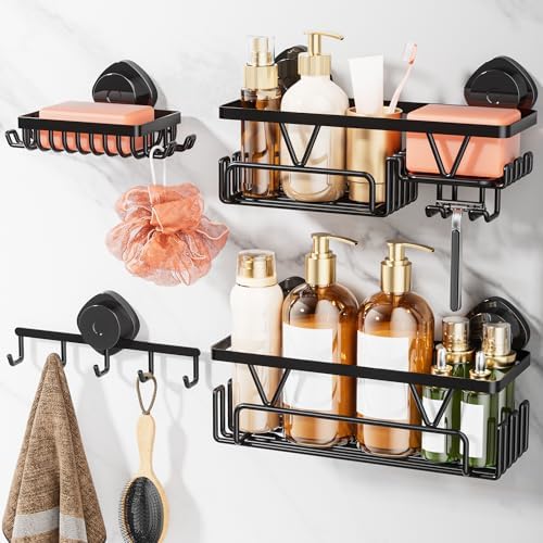 KEGII Shower Caddy Suction Cup, 4 Pack Suction Shower Shelf by KEGII