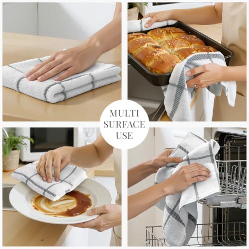 Homaxy Terry Stripe Kitchen Towels 18"x28", 6 Pack - Image 5