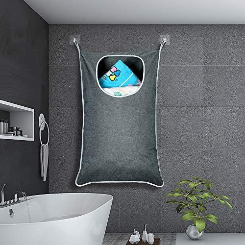 XL Hanging Laundry Hamper, Over the Door Laundry Hamper and Baskets, Wide - Image 2