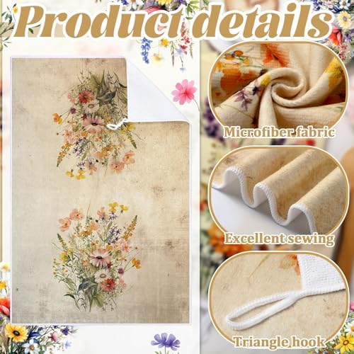 Bencailor 6 Pcs Wildflowers Kitchen Towels Decorative Sets Dish Towels - Image 5
