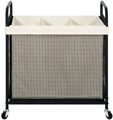 STO STO Laundry Hamper 3 Section, 120L Rolling Laundry Sorter Cart by STOSTO