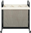 STO STO Laundry Hamper 3 Section, 120L Rolling Laundry Sorter Cart by STOSTO