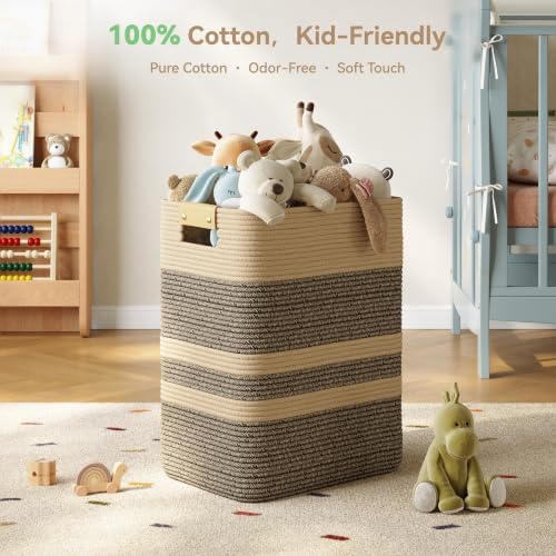 Nunsino 75L Laundry Basket, Cotton Rope Laundry Hamper - Image 4