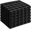 QUILTINA Kitchen Towels 6 Pack, 12 x 12 Inches, 100% Cotton Checkered Designed by Quiltina