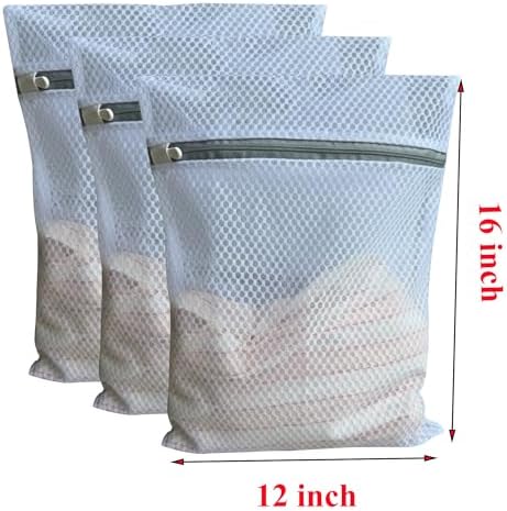 3Pcs Mesh Laundry Bags Durable Zipper Wash Bags - Image 2