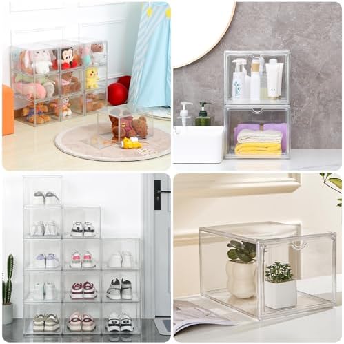Clear Shoe Storage Boxes Stackable, Display Case - Image 4