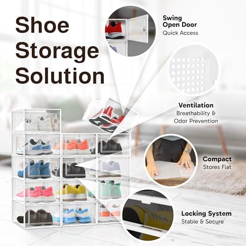 Reli. Shoe Boxes | Clear Shoe Storage Boxes, Stackable & Compact - Image 5